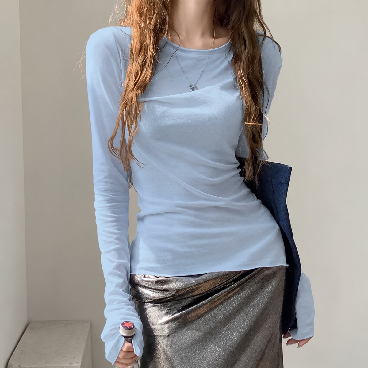 Ziaiss Women's Slim Long Sleeve Top